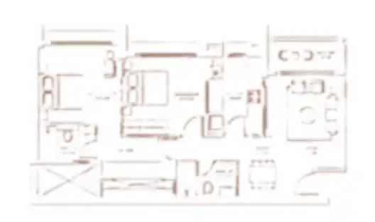 3 BHK Type A Floor Plan